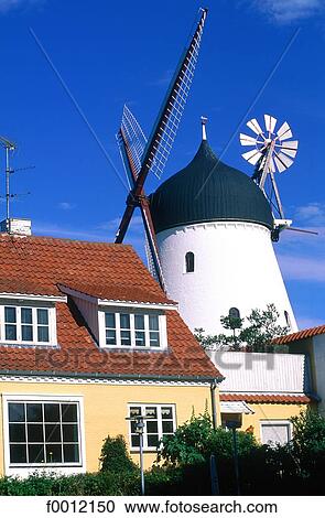Stock Image - Denmark, Bornholm, Gudhjem. Fotosearch