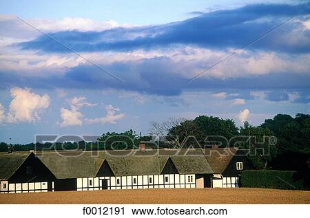 Stock Image - Denmark, Bornholm, house in Olsker vicinity. Fotosearch