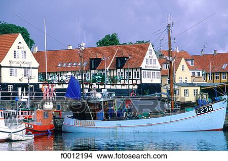 Denmark, Bornholm, Svaneke harbour View Large Photo Image Picture - Denmark, Bornholm, Svaneke harbour. Fotosearch