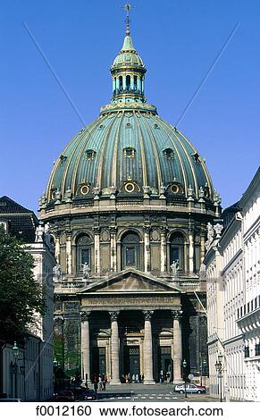 Stock Image - Denmark, Copenhagen, marble church. Fotosearch