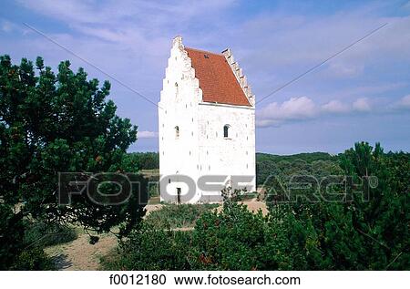 Denmark, Jutland, Skagen, the Sanded church View Large Photo Image Stock Image - Denmark, Jutland, Skagen, the Sanded church. Fotosearch