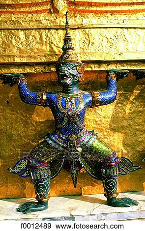 Stock Photo - Thailand, Bangkok, Grand Palace, Wat Phra Kaeo, statue of Garuda. Fotosearch