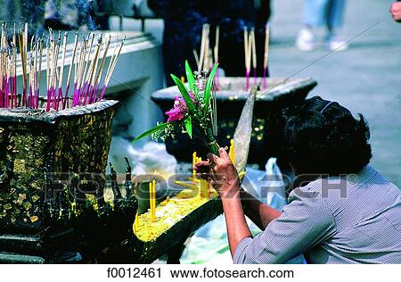 Thailand, Bangkok, Wat Phra Keo temple, prayer to Buddha View Large Photo Image Stock Image - Thailand, Bangkok, Wat Phra Keo temple, prayer to Buddha. Fotosearch