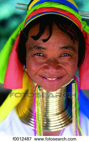 Stock Photo - Thailand, giraffe-woman. Fotosearch
