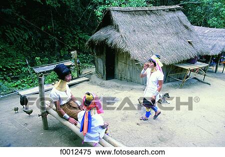 Thailand, giraffe women of the north View Large Photo Image Stock Photography - Thailand, giraffe women of the north. Fotosearch
