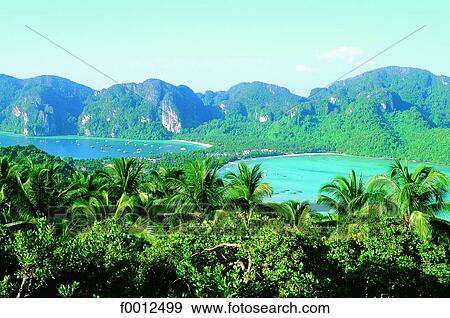 Thailand, Krabi, Ko Phi Phi View Large Photo Image Stock Photo - Thailand, Krabi, Ko Phi Phi. Fotosearch