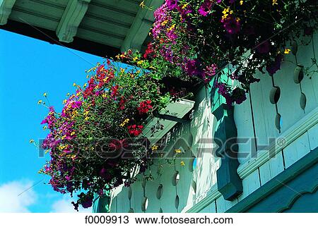 Stock Image - Bavaria, detail of a wooden balcony. Fotosearch