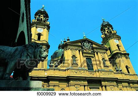 Bavaria, Munich, Theatinerskirsche View Large Photo Image Stock Photo - Bavaria, Munich, Theatinerskirsche. Fotosearch