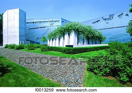 Stock Photo - Berlin, Jewish museum and gardens built in 1999. Fotosearch