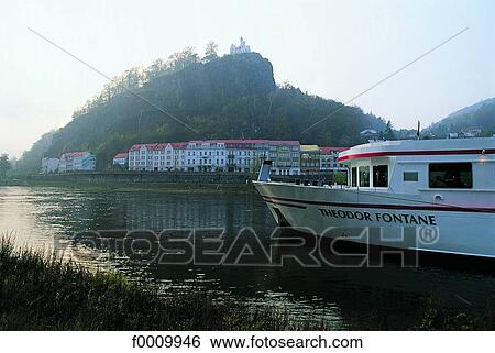 Saxony, river Elb at dusk View Large Photo Image Stock Photograph - Saxony, river Elb at dusk. Fotosearch