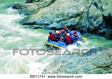 Stock Image - Domenican Republic, Jaracaboa, rafting. Fotosearch