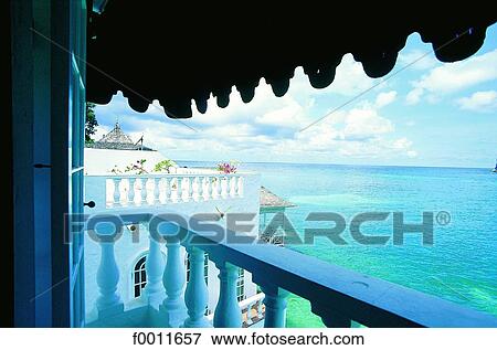 Stock Photo - Jamaica, Blue Lagoon, view from a villa. Fotosearch