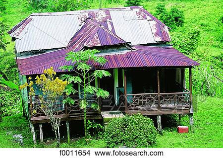 Jamaica, Mayfield vicinity, old crippled colonial house View Large Photo Image Picture - Jamaica, Mayfield vicinity, old crippled colonial house. Fotosearch