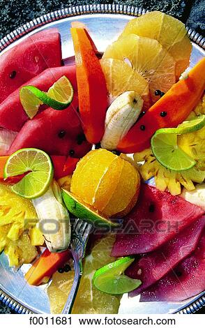 Jamaica, Port Antonio, plate of tropical fruits View Large Photo Image Stock Image - Jamaica, Port Antonio, plate of tropical fruits. Fotosearch