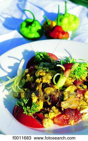 Stock Image - Jamaica, Port Antonio, the national jamaican dish . Fotosearch