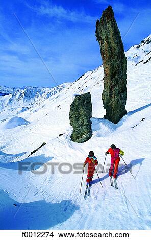 Picture - Cross country skiing. Fotosearch