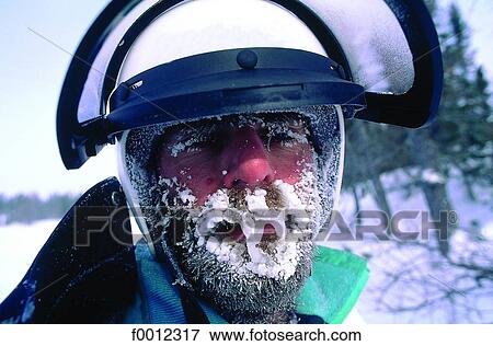Snow scooter, frosty weather View Large Photo Image Stock Photo - Snow scooter, frosty weather. Fotosearch
