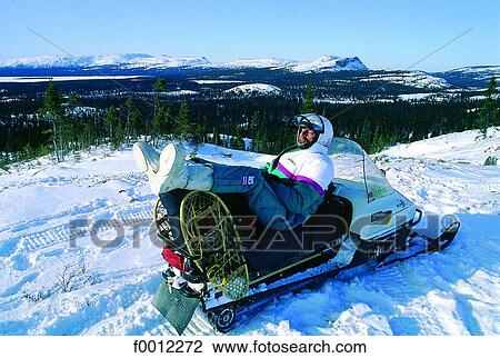 Snow scooter View Large Photo Image Stock Image - Snow scooter. Fotosearch