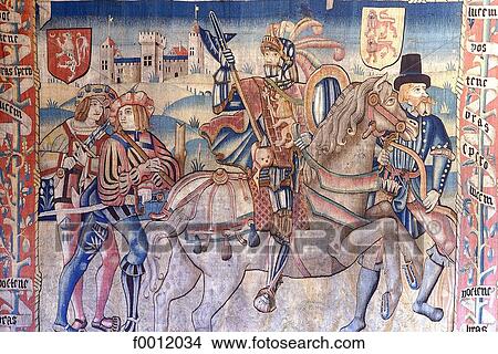 Picture - Auvergne, castle of Lapalisse, tapestry. Fotosearch