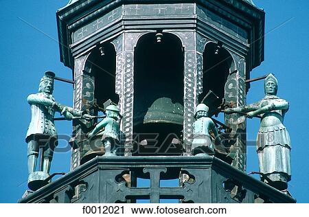 Stock Image - Auvergne, Jacquemart clock tower of Moulins . Fotosearch