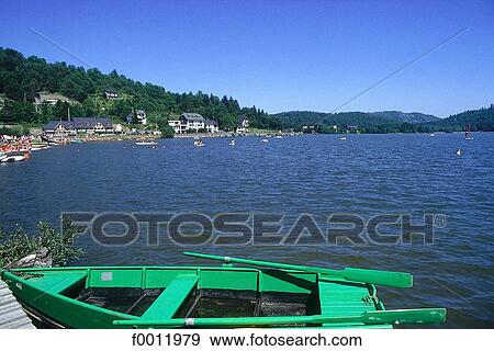 Stock Photo - Auvergne, lake Chambon. Fotosearch