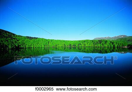 Auvergne, lake Pavin View Large Photo Image Stock Photography - Auvergne, lake Pavin. Fotosearch