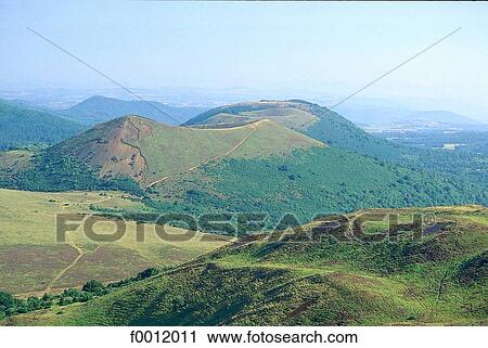 Stock Image - Auvergne, range of Dôme. Fotosearch