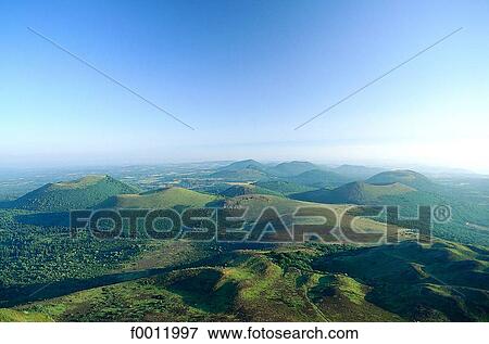 Auvergne, range of Puys, Puy de Dôme View Large Photo Image Stock Photo - Auvergne, range of Puys, Puy de Dôme. Fotosearch