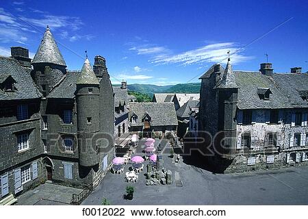Stock Image - Auvergne, Salers, the Bailliage. Fotosearch
