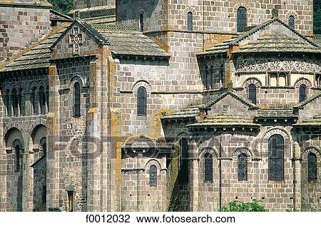 Stock Image - Auvergne, St Nectaire church. Fotosearch