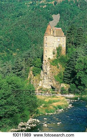 Stock Photo - Auvergne, Voute-Polignac castle. Fotosearch