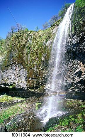 Auvergne, waterfall in the Sancy massif View Large Photo Image Picture - Auvergne, waterfall in the Sancy massif. Fotosearch