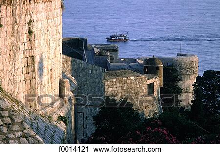 Stock Image - Dubrovnik, Minceta fortress built 14th to 15th century. Fotosearch