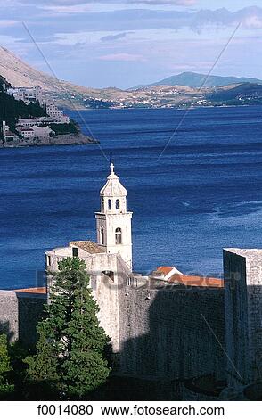 Stock Image - Dubrovnik, view on the ramparts. Fotosearch