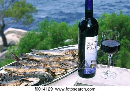 Hvar Island, fish and wine View Large Photo Image Stock Photo - Hvar Island, fish and wine. Fotosearch