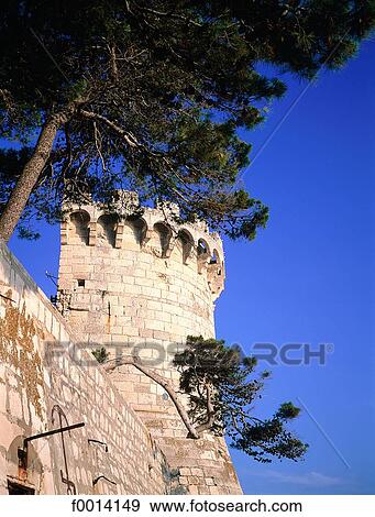 Korcula, venitian tower on the city ramparts View Large Photo Image Stock Photo - Korcula, venitian tower on the city ramparts. Fotosearch