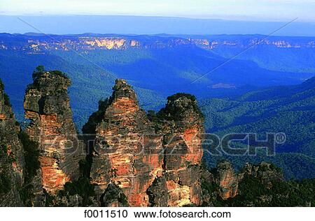 Australia, Blue mountains, Three sisters View Large Photo Image Stock Image - Australia, Blue mountains, Three sisters. Fotosearch