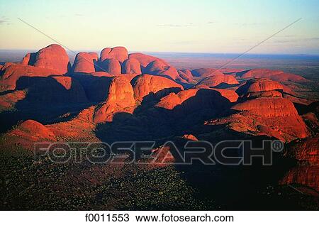 Stock Image - Australia, Northern territories, aerial of the Olgas. Fotosearch