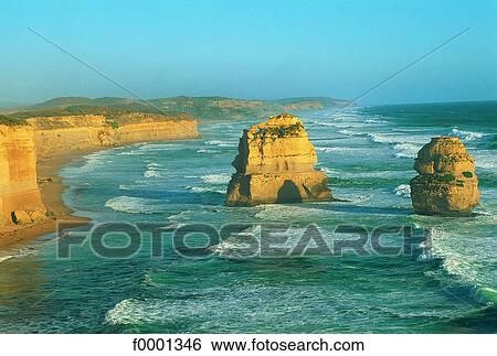 Stock Photograph - Australia, Victoria, the Twelve Apostles. Fotosearch