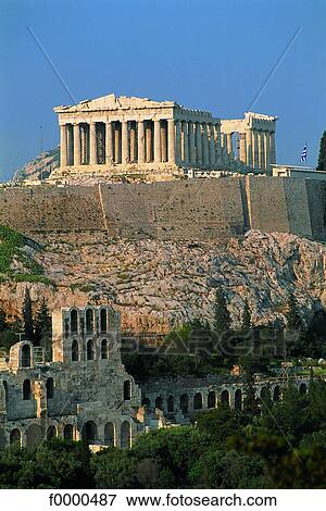 Athens, Acropolis and Parthenon View Large Photo Image Stock Photo - Athens, Acropolis and Parthenon. Fotosearch