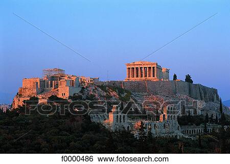 Stock Photograph - Athens, Acropolis and Parthenon. Fotosearch
