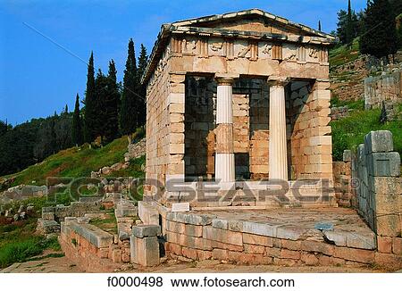Stock Photo - Delphi, Athenian treasure. Fotosearch