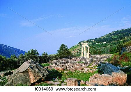 Delphi, the Tholos View Large Photo Image Stock Photo - Delphi, the Tholos. Fotosearch