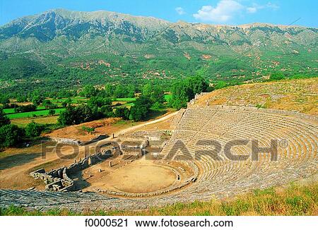Epire, Dodone, amphitheatre View Large Photo Image Stock Image - Epire, Dodone, amphitheatre. Fotosearch