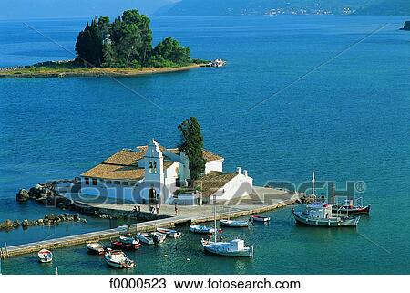 Ionian Islands, Corfu, Kanoni View Large Photo Image Stock Image - Ionian Islands, Corfu, Kanoni. Fotosearch