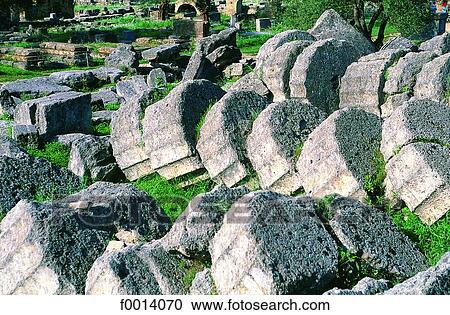 Olympia, columns of Apollon temple View Large Photo Image Stock Image - Olympia, columns of Apollon temple. Fotosearch