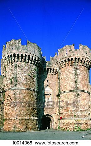 Rhodes, entrance of the citadel View Large Photo Image Stock Photography - Rhodes, entrance of the citadel. Fotosearch