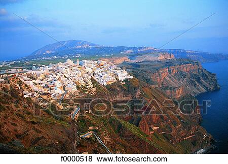 Santorini View Large Photo Image Stock Photo - Santorini. Fotosearch