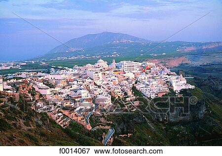 Santorini (Thera) View Large Photo Image Stock Photo - Santorini (Thera). Fotosearch
