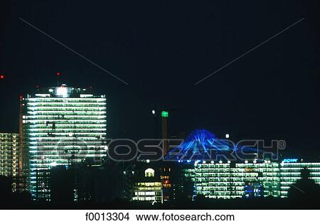 Picture - Potsdamerplatz at night. Fotosearch